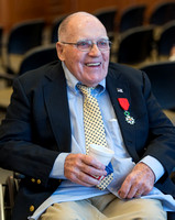 Mount Prospect resident and U.S. Army Air Corps Major Jack Bornhoeft (retired)  bestowed with the French Knight of the Legion of Honor medal by Consul General of France in Chicago Vincent Floreani.