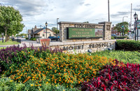 Mount Prospect Welcome Signs with flowers 2018